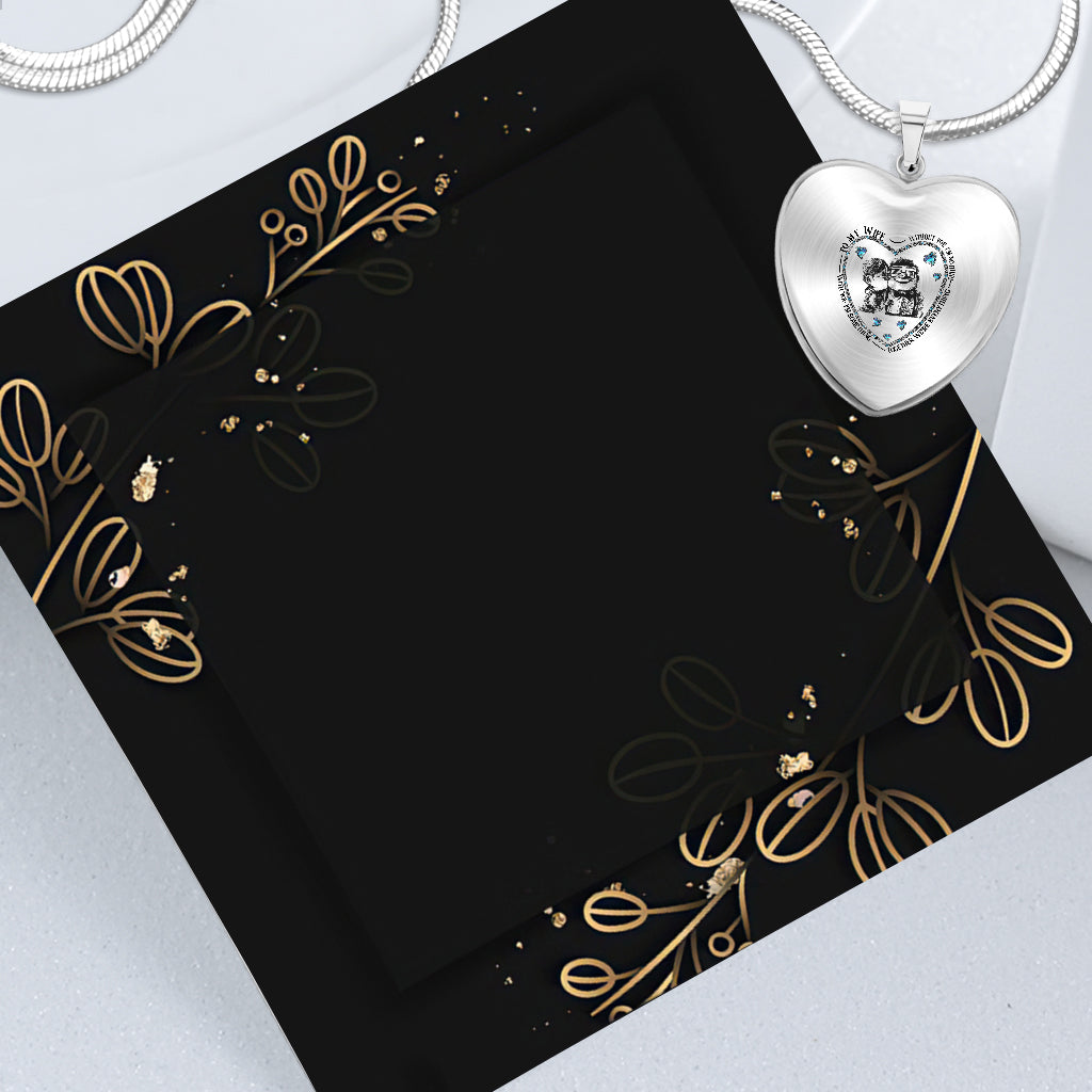 Personalized Heart Pendant Necklace Custom Engraving Gift for Wife Heart Pendant Necklace GradoCreations