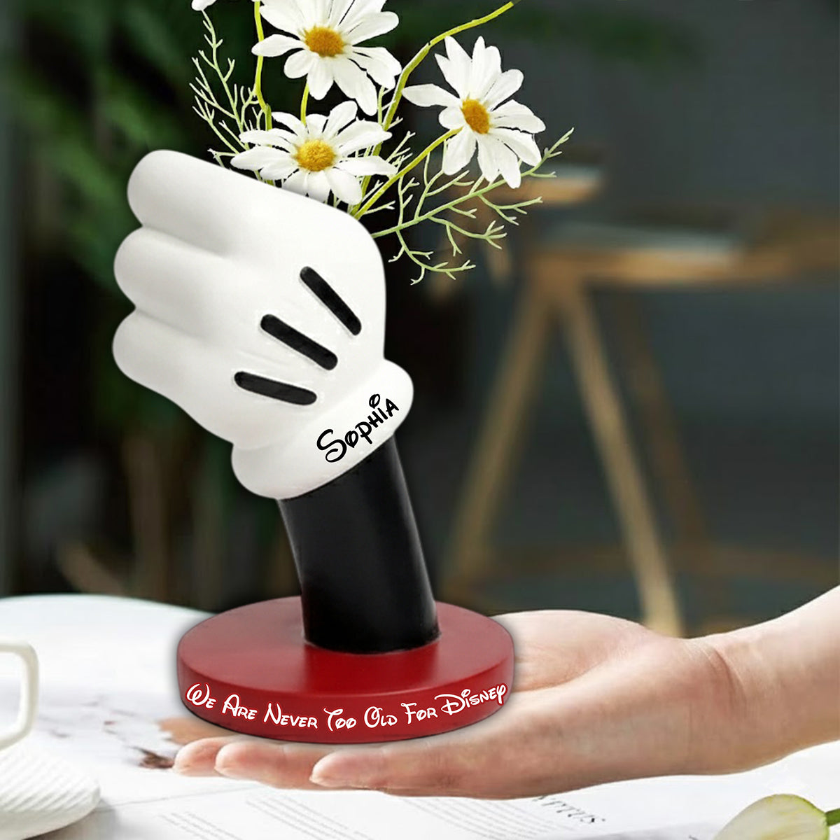 Personalized Disney Mouse Acrylic Flower Vase Custom Gift Custom Shape Acrylic Flower Vase GradoCreations