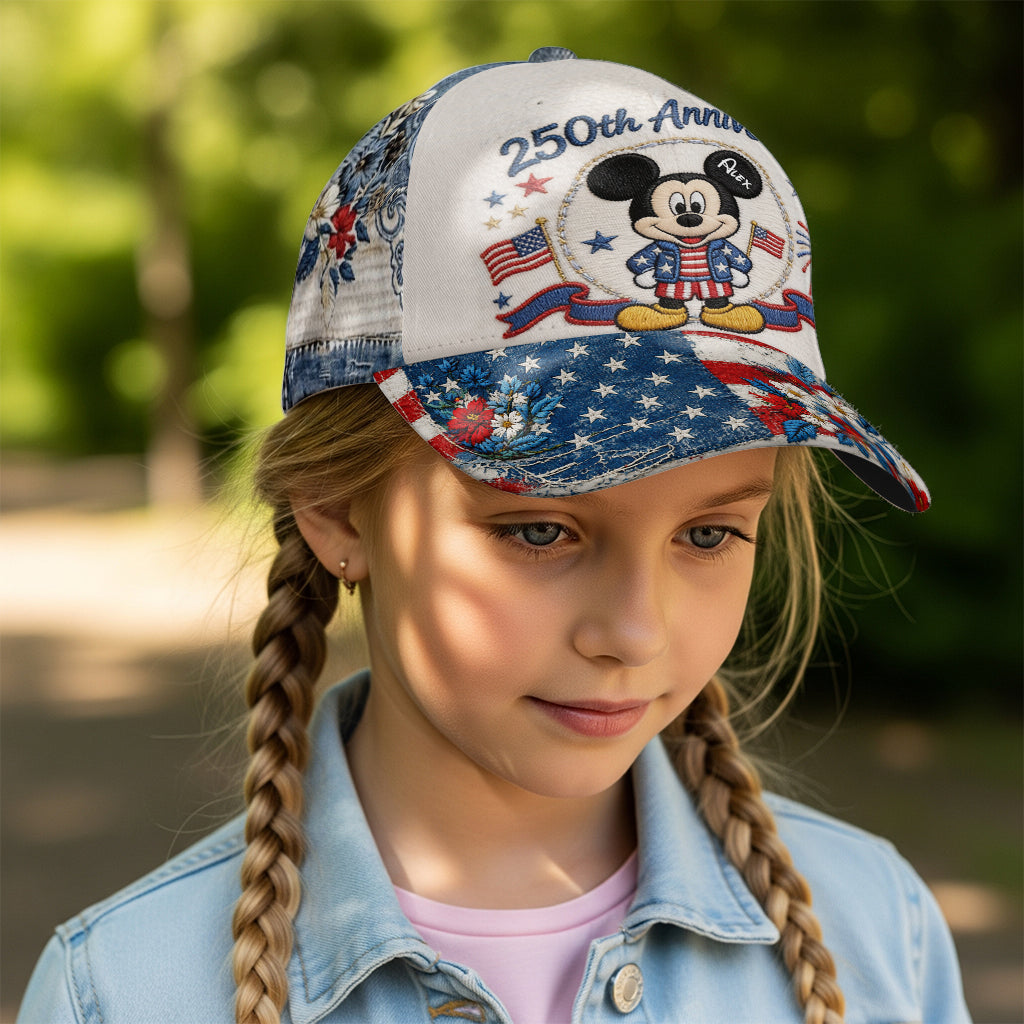 Personalized 250th Anniversary Classic Cap with Mickey Mouse Classic Cap GradoCreations