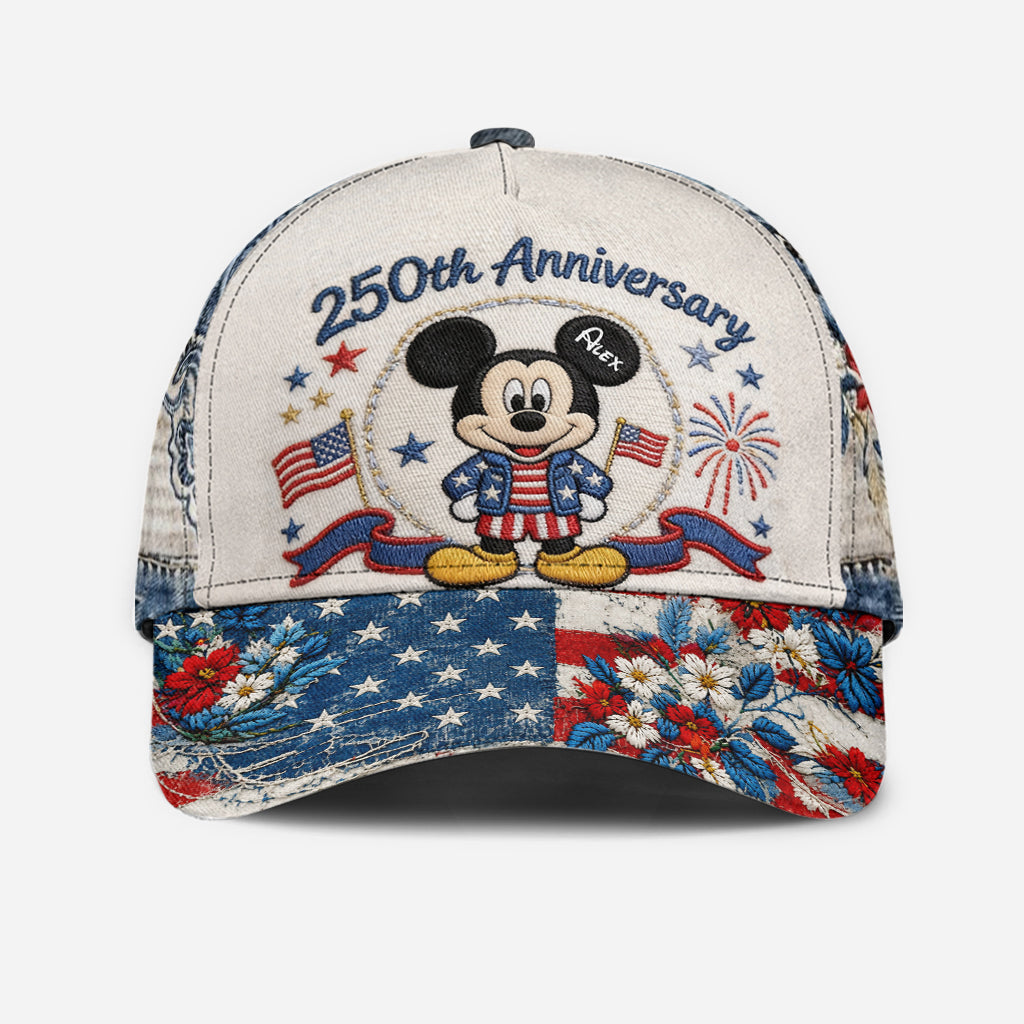 Personalized 250th Anniversary Classic Cap with Mickey Mouse Classic Cap GradoCreations