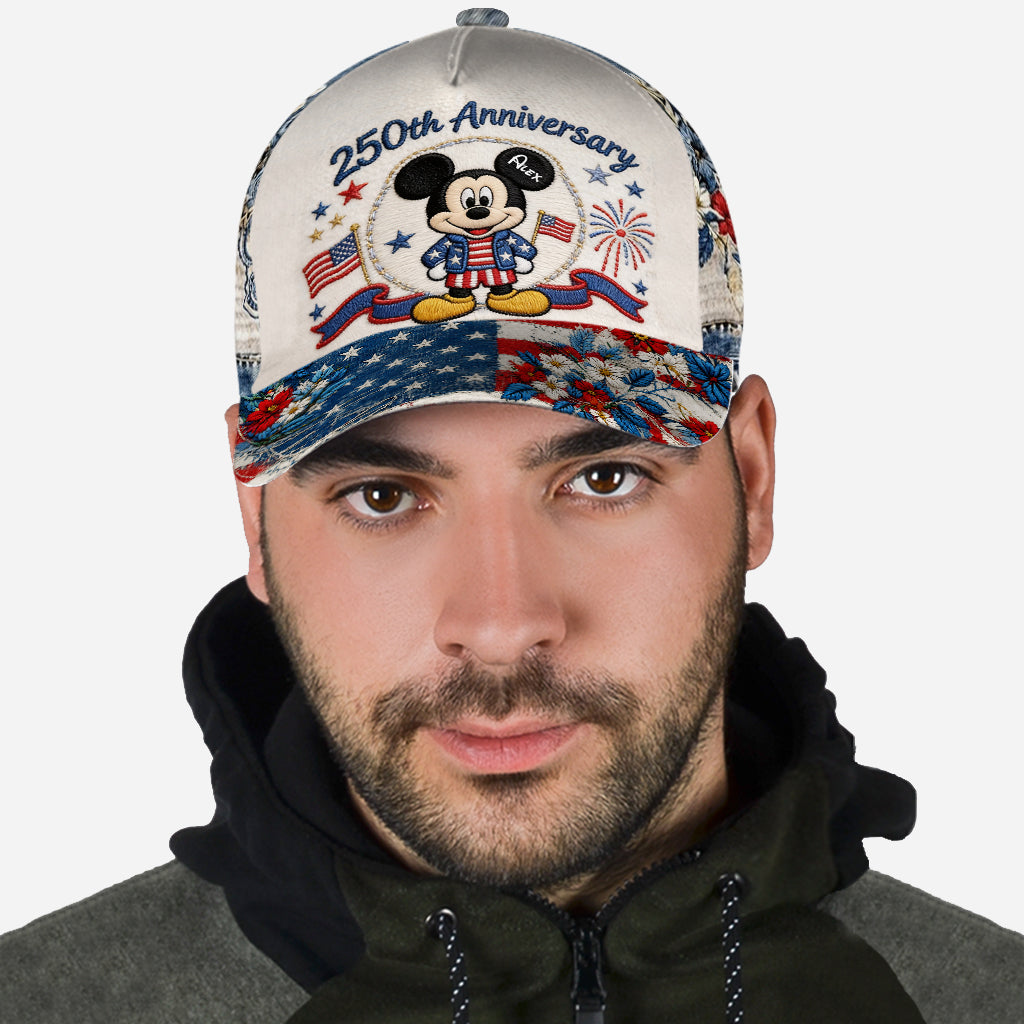 Personalized 250th Anniversary Classic Cap with Mickey Mouse Classic Cap GradoCreations