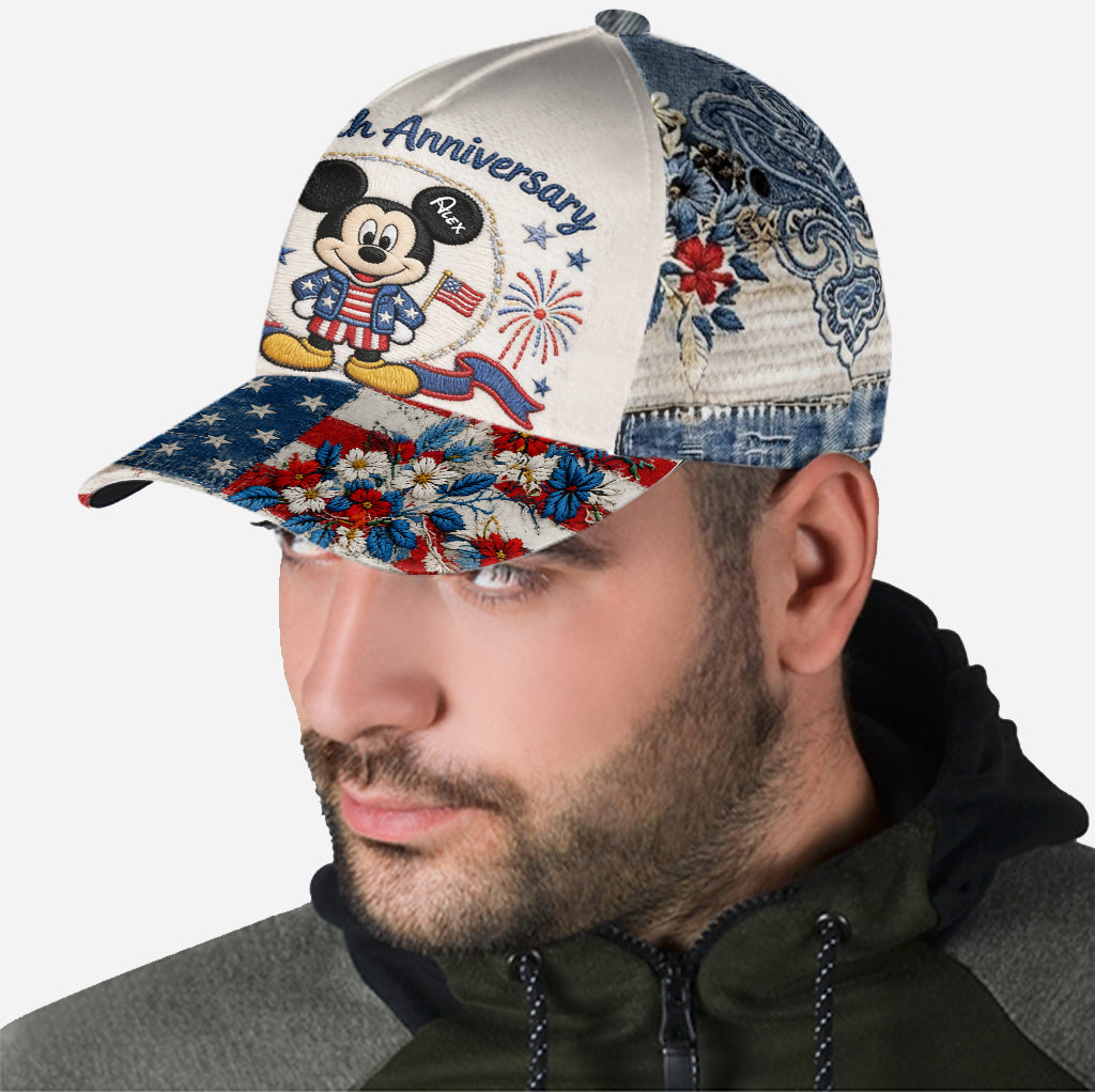 Personalized 250th Anniversary Classic Cap with Mickey Mouse Classic Cap GradoCreations