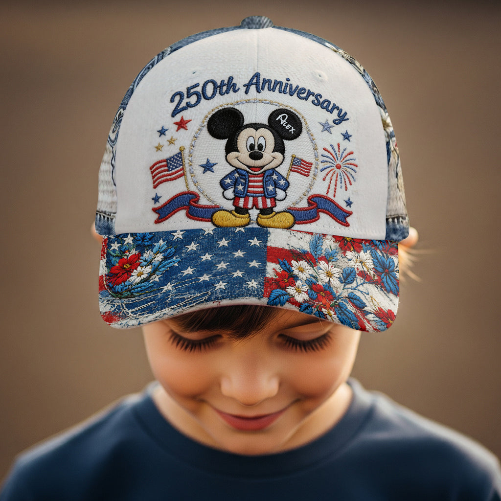 Personalized 250th Anniversary Classic Cap with Mickey Mouse Classic Cap GradoCreations