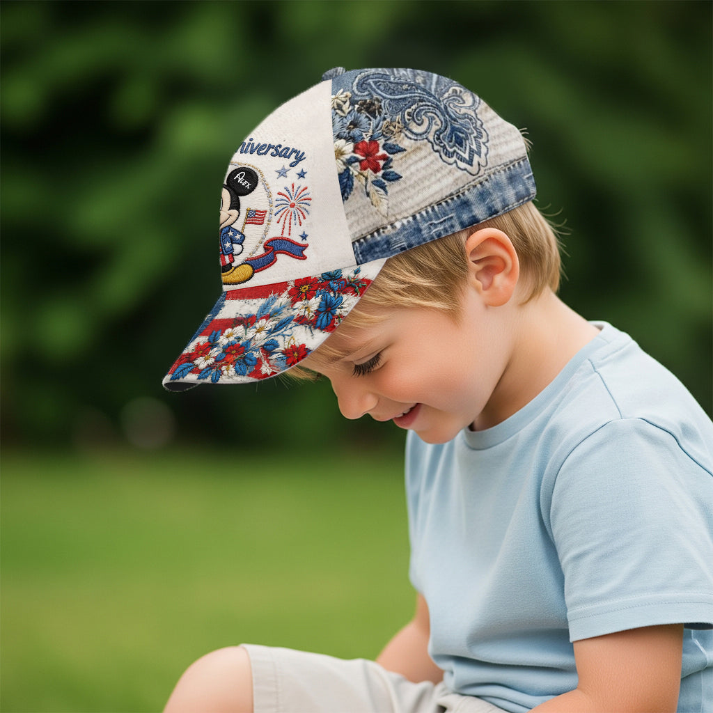 Personalized 250th Anniversary Classic Cap with Mickey Mouse Classic Cap GradoCreations