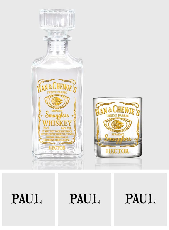 Personalized Whiskey Decanter Set with Custom Name Gift for Dad Whiskey Decanter Set GradoCreations