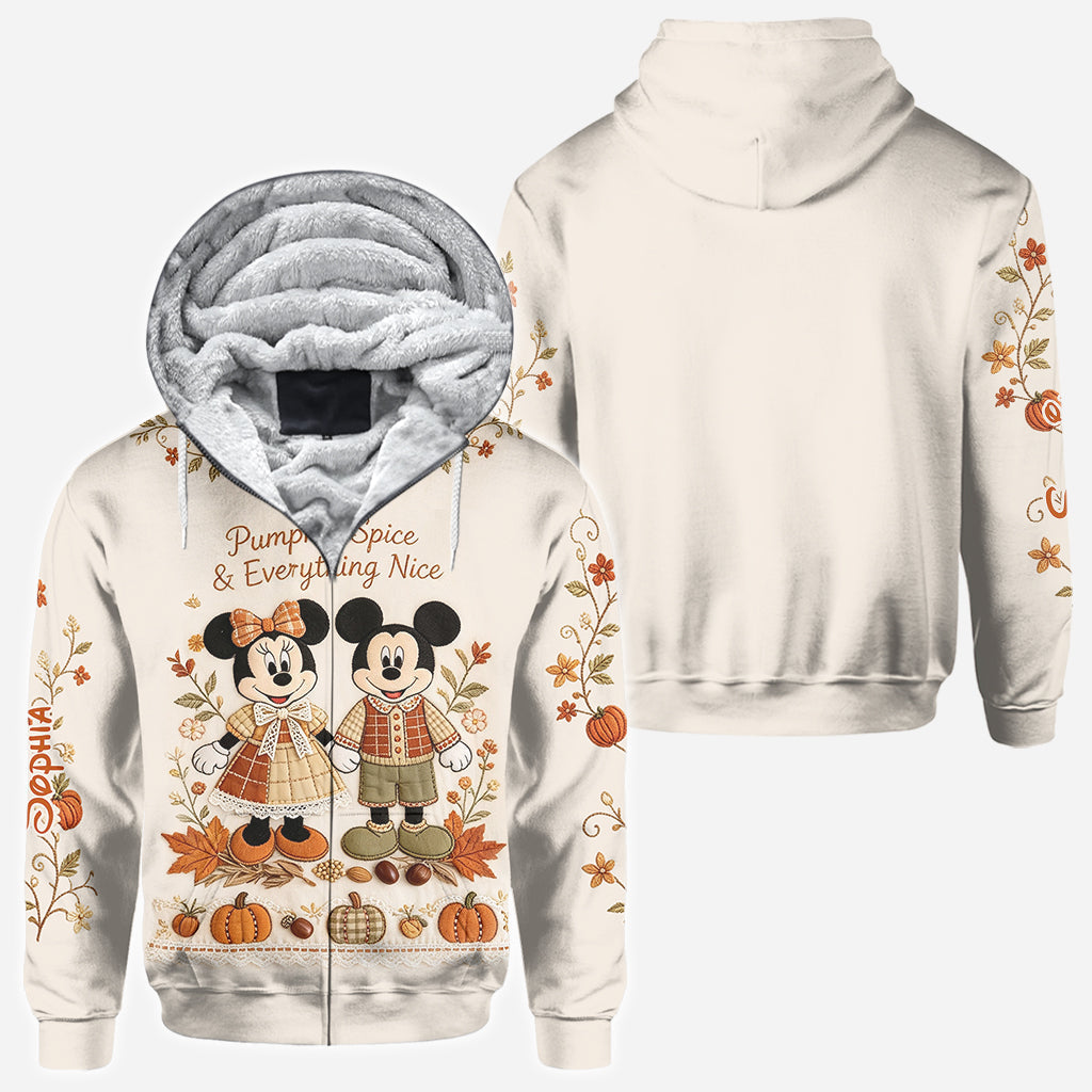 Personalized Cartoon Mouse Autumn Vibes All Over Shirt for Kids All Over Shirt GradoCreations