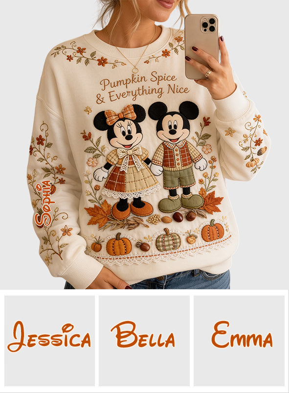 Personalized Cartoon Mouse Autumn Vibes All Over Shirt for Kids All Over Shirt GradoCreations