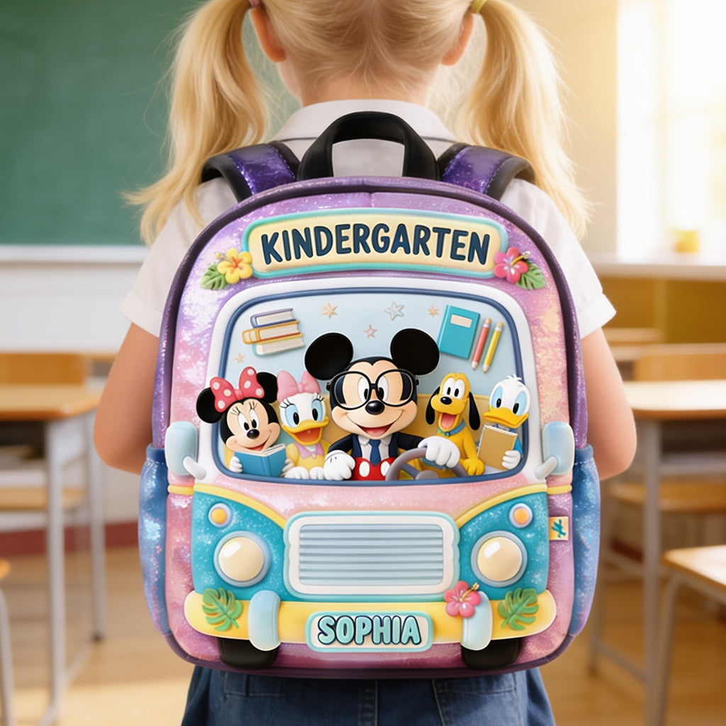 Personalized Kids Back To School Leather Patch Backpack Changeable Leather Patch Backpack GradoCreations