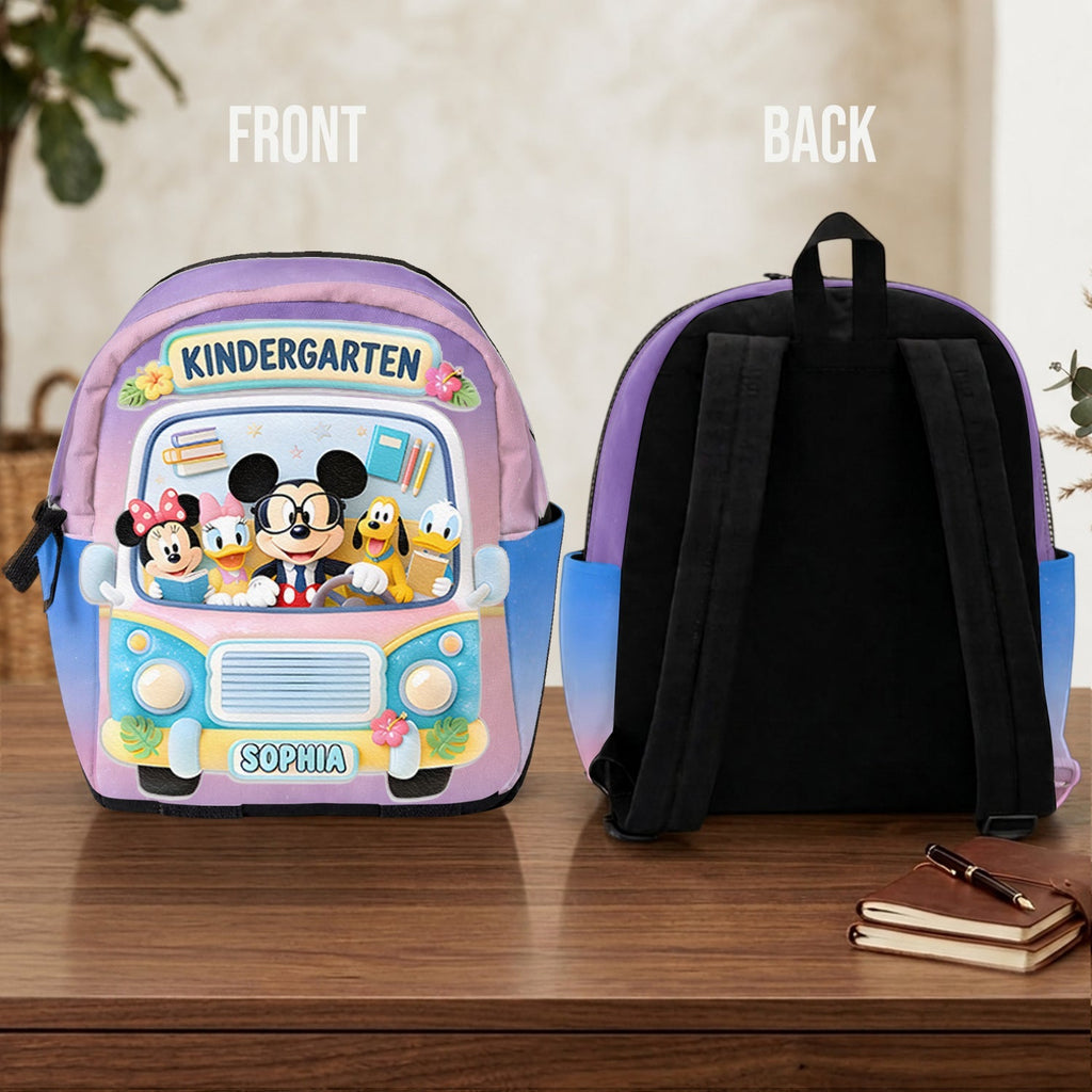 Personalized Kids Back To School Leather Patch Backpack Changeable Leather Patch Backpack GradoCreations