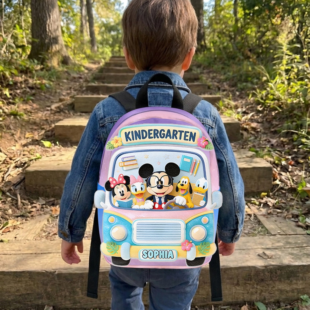 Personalized Kids Back To School Leather Patch Backpack Changeable Leather Patch Backpack GradoCreations