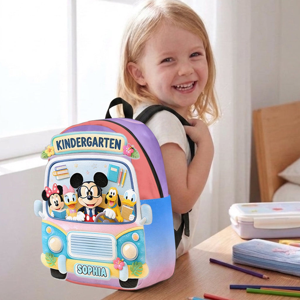 Personalized Kids Back To School Leather Patch Backpack Changeable Leather Patch Backpack GradoCreations