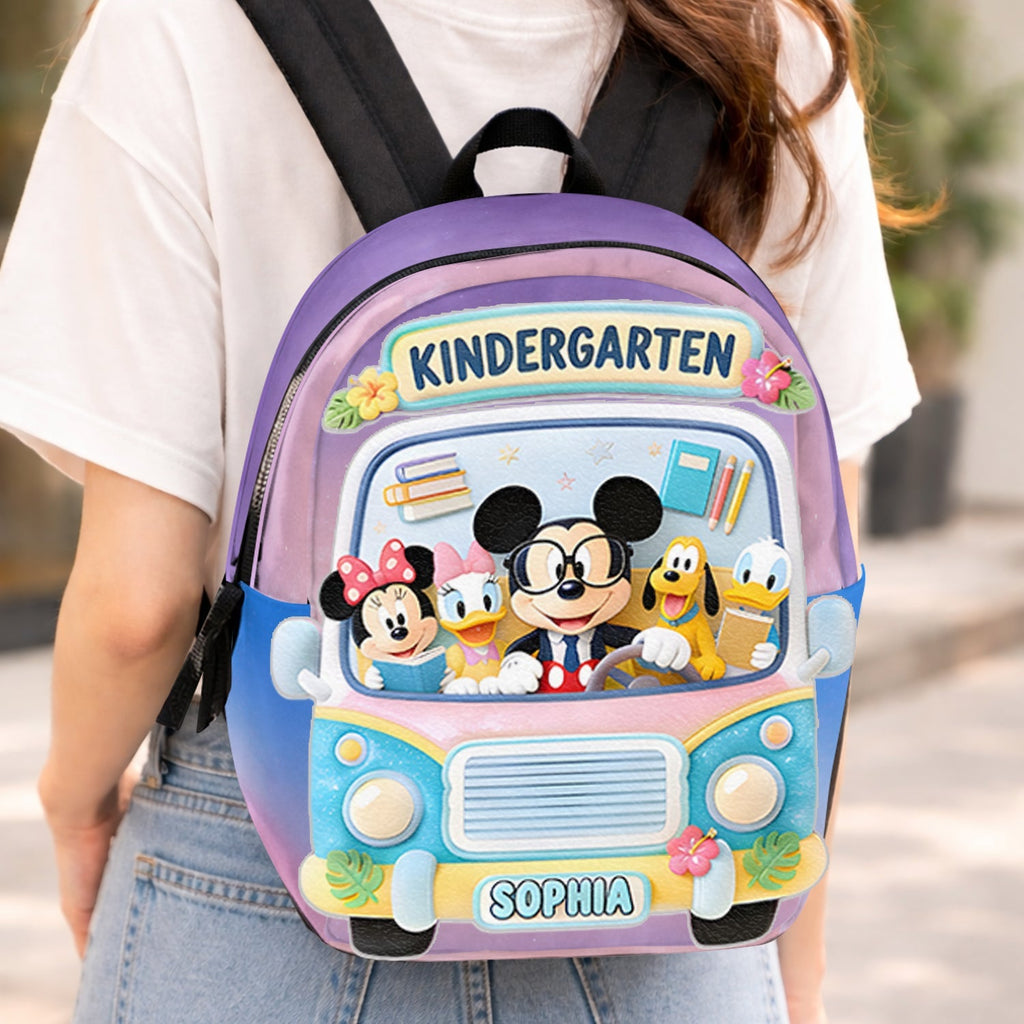 Personalized Kids Back To School Leather Patch Backpack Changeable Leather Patch Backpack GradoCreations