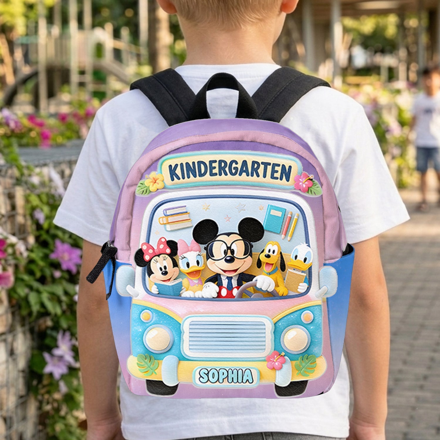 Personalized Kids Back To School Leather Patch Backpack Changeable Leather Patch Backpack GradoCreations