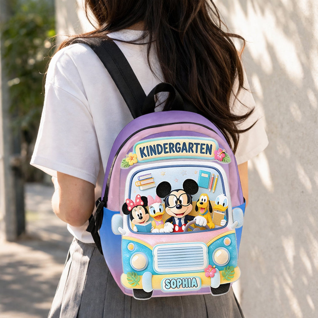 Personalized Kids Back To School Leather Patch Backpack Changeable Leather Patch Backpack GradoCreations