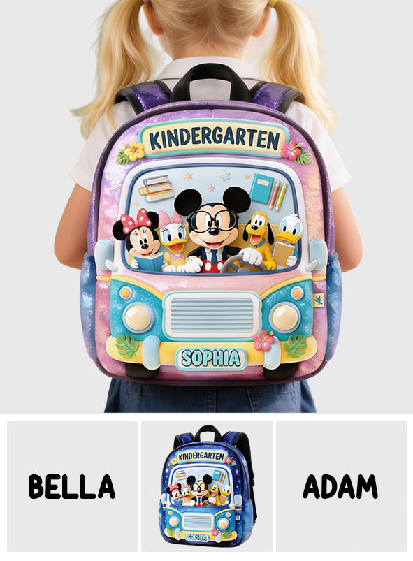 Personalized Kids Back To School Leather Patch Backpack Changeable Leather Patch Backpack GradoCreations