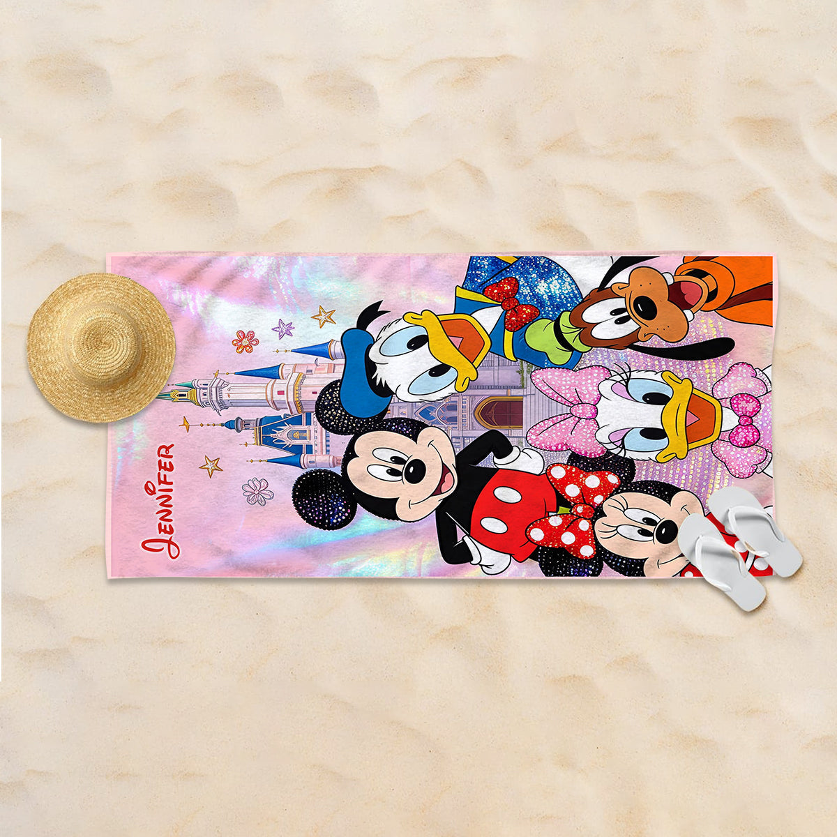 Personalized Quick-Dry Beach Towel with Disney Characters for Kids Beach Towel GradoCreations