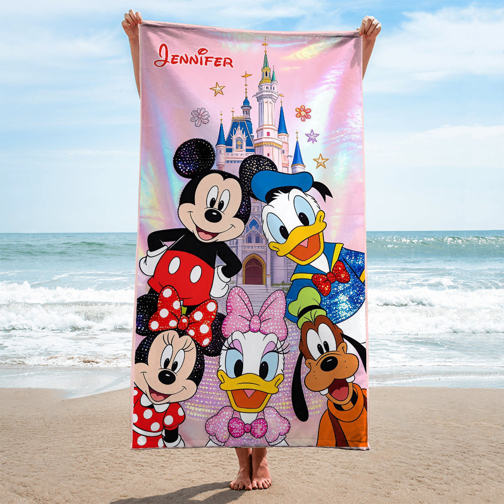 Personalized Quick-Dry Beach Towel with Disney Characters for Kids Beach Towel GradoCreations