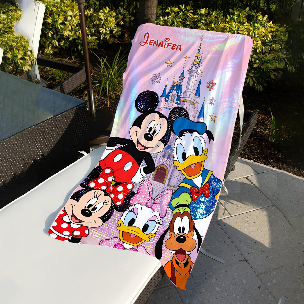 Personalized Quick-Dry Beach Towel with Disney Characters for Kids Beach Towel GradoCreations