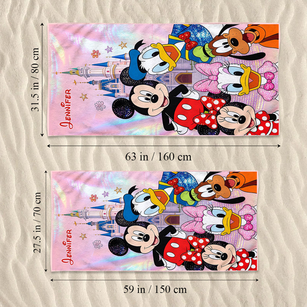 Personalized Quick-Dry Beach Towel with Disney Characters for Kids Beach Towel GradoCreations