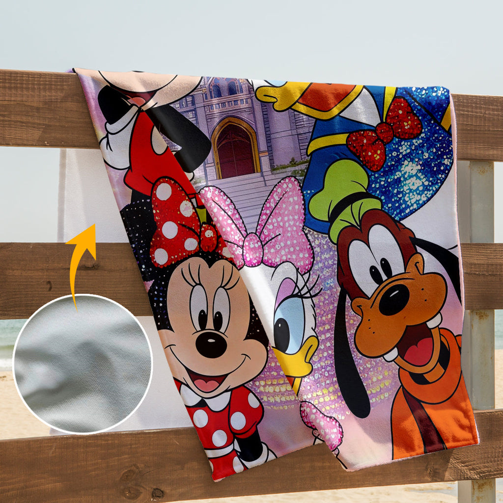 Personalized Quick-Dry Beach Towel with Disney Characters for Kids Beach Towel GradoCreations