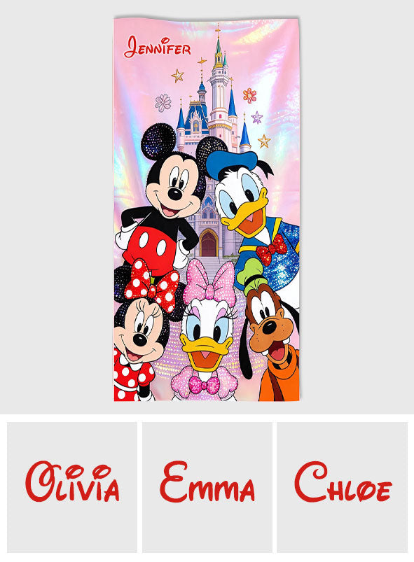 Personalized Quick-Dry Beach Towel with Disney Characters for Kids Beach Towel GradoCreations