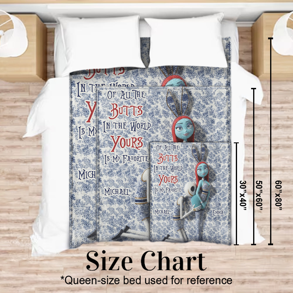 Personalized Funny Blanket for Couple Gift with Names Blanket GradoCreations