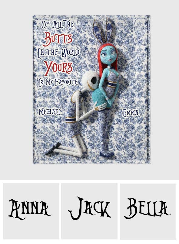 Personalized Funny Blanket for Couple Gift with Names Blanket GradoCreations