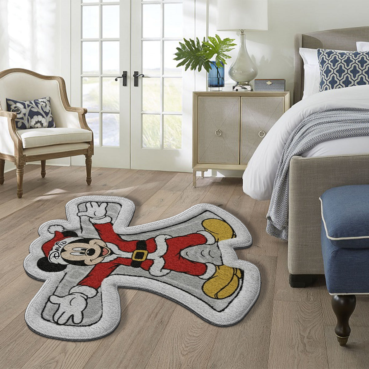 Personalized Disney Snow Angel Non-Slip Rug Custom Name Gift Non-Slip Tufted Rug GradoCreations