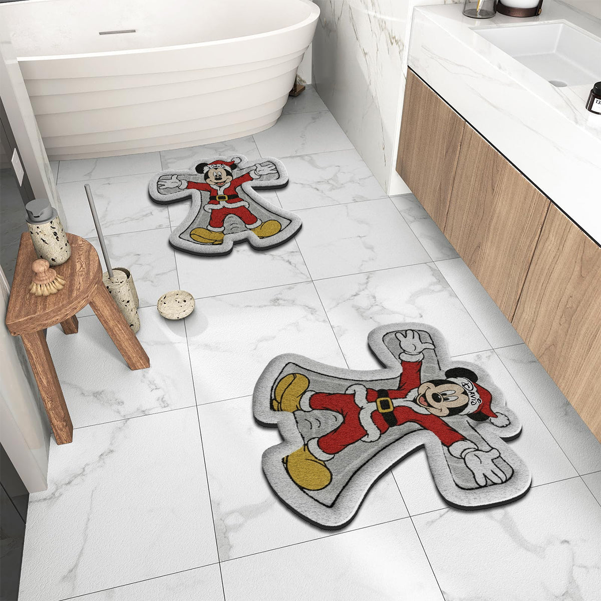 Personalized Disney Snow Angel Non-Slip Rug Custom Name Gift Non-Slip Tufted Rug GradoCreations
