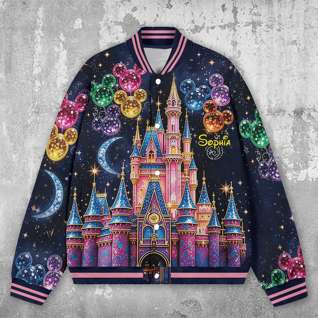 Personalized Disney Castle Varsity Jacket for Kids - Custom Magic Gift Varsity Jacket GradoCreations