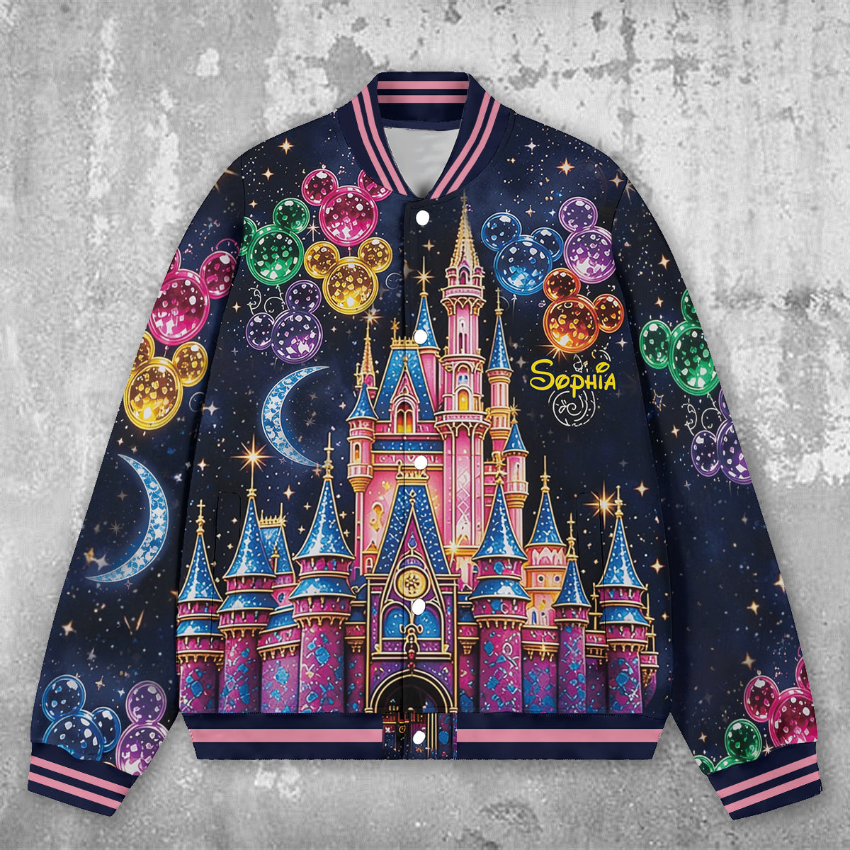 Personalized Disney Castle Varsity Jacket for Kids - Custom Magic Gift Varsity Jacket GradoCreations
