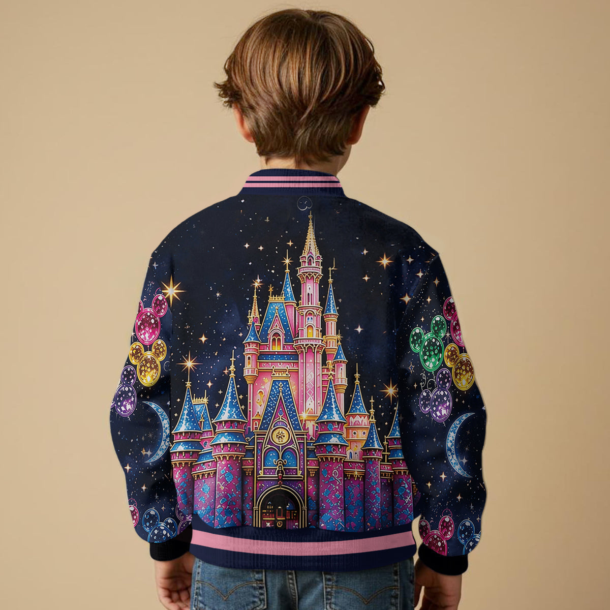 Personalized Disney Castle Varsity Jacket for Kids - Custom Magic Gift Varsity Jacket GradoCreations