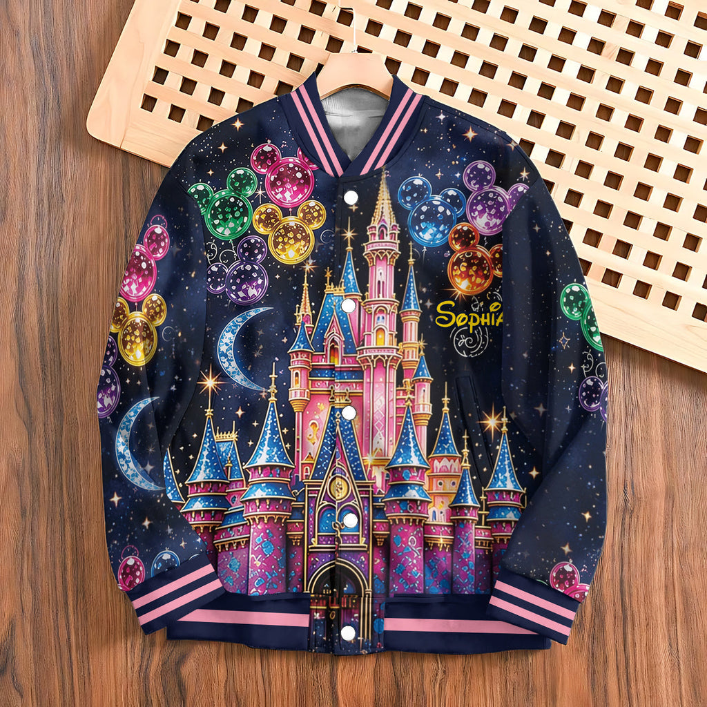 Personalized Disney Castle Varsity Jacket for Kids - Custom Magic Gift Varsity Jacket GradoCreations