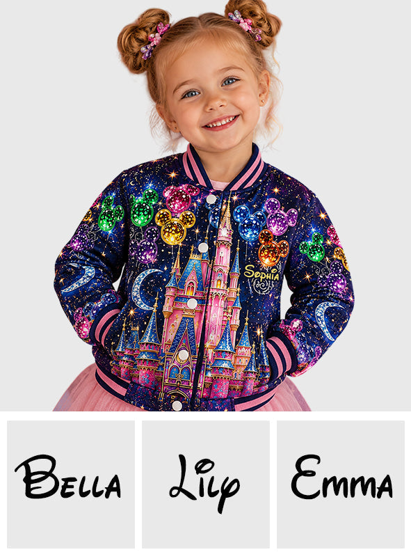 Personalized Disney Castle Varsity Jacket for Kids - Custom Magic Gift Varsity Jacket GradoCreations