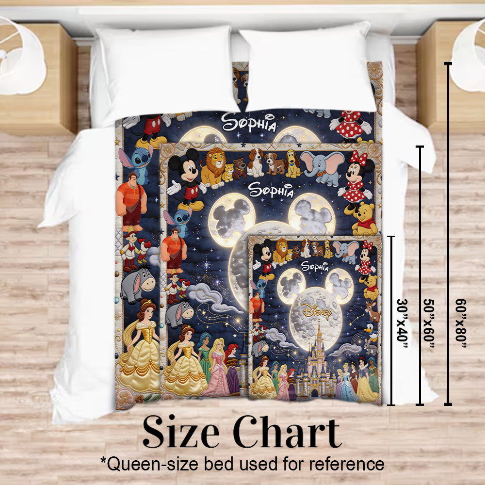 Personalized Disney Dream Trip Blanket Custom Name Gift Blanket GradoCreations