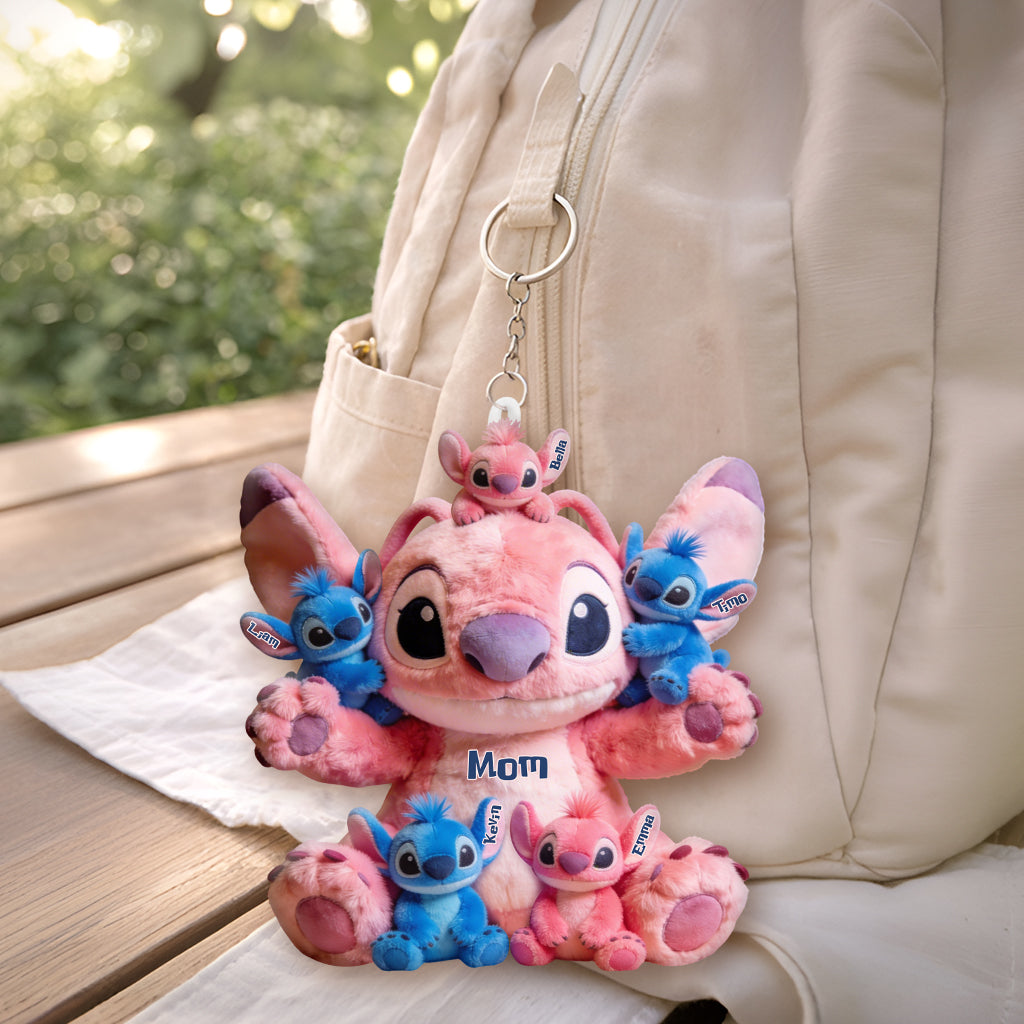 Personalized Ohana Plush Keychain Custom Family Gift for Mom Plush Keychain GradoCreations