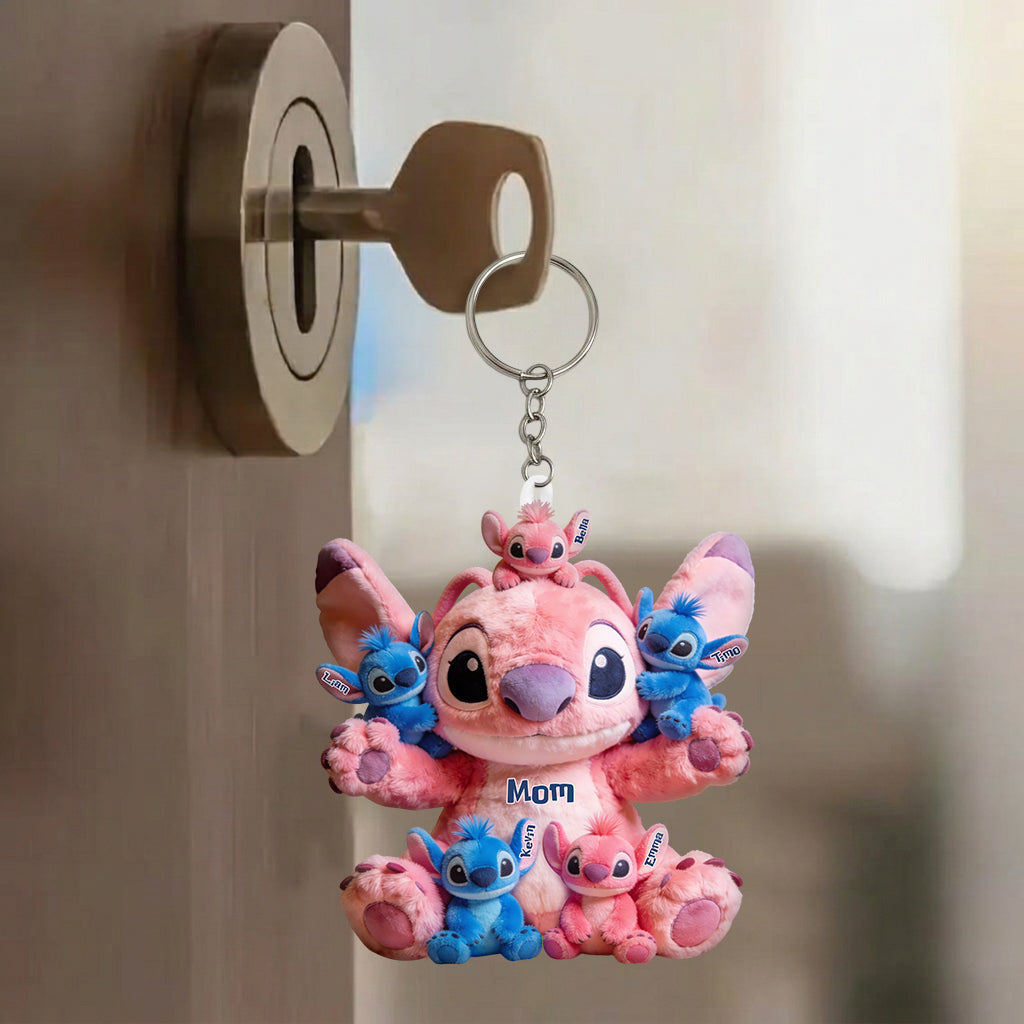 Personalized Ohana Plush Keychain Custom Family Gift for Mom Plush Keychain GradoCreations