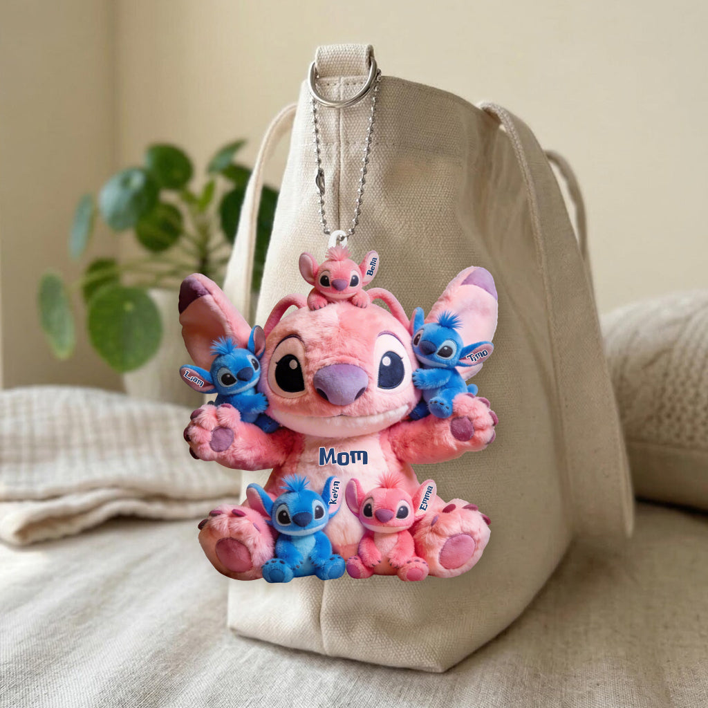 Personalized Ohana Plush Keychain Custom Family Gift for Mom Plush Keychain GradoCreations