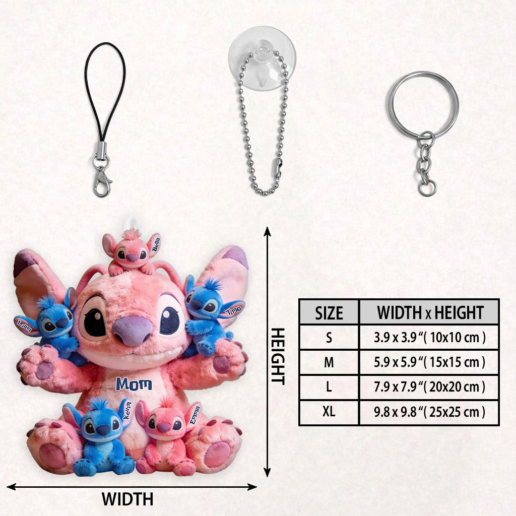 Personalized Ohana Plush Keychain Custom Family Gift for Mom Plush Keychain GradoCreations