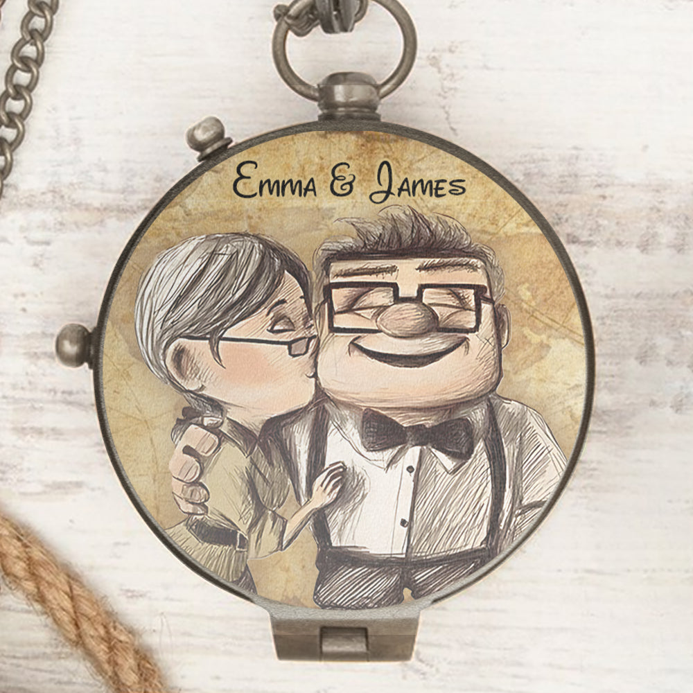 Personalized Couple Compass Gift for Anniversary or Christmas Compass GradoCreations