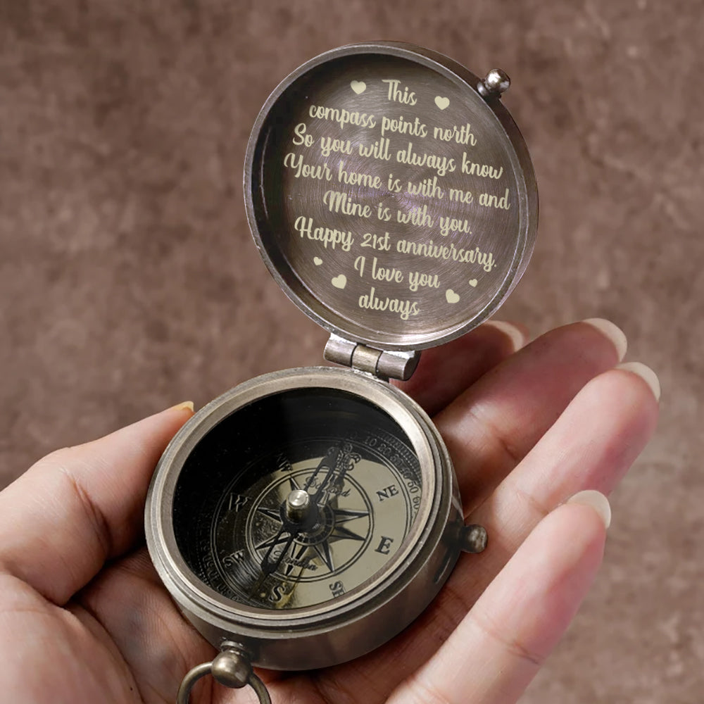 Personalized Couple Compass Gift for Anniversary or Christmas Compass GradoCreations