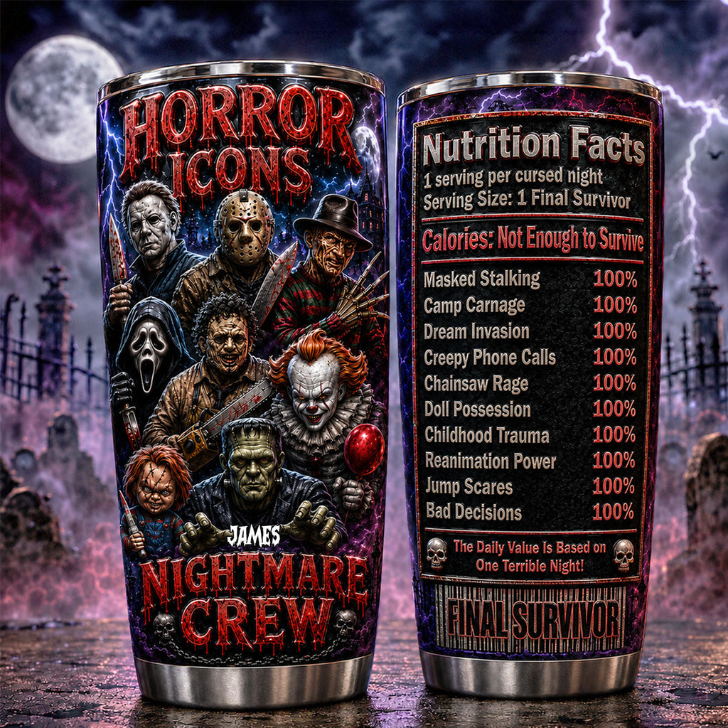 Personalized Horror Icons Tumbler Custom Gift for Movie Fans Tumbler GradoCreations