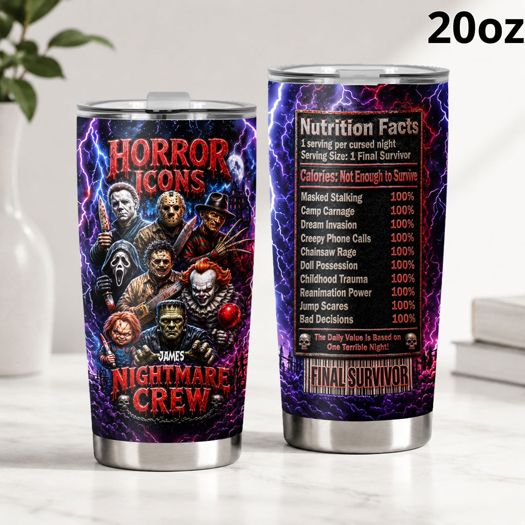 Personalized Horror Icons Tumbler Custom Gift for Movie Fans Tumbler GradoCreations