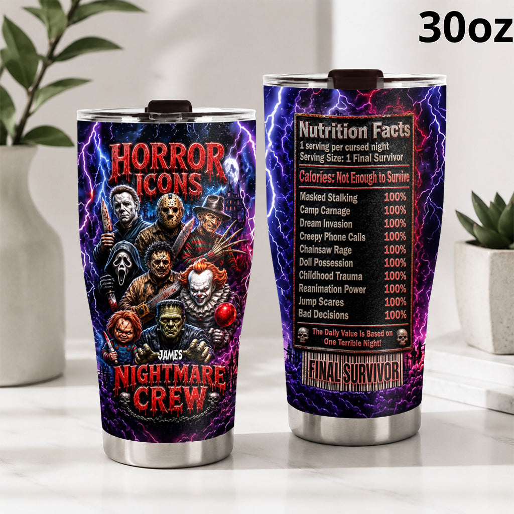Personalized Horror Icons Tumbler Custom Gift for Movie Fans Tumbler GradoCreations