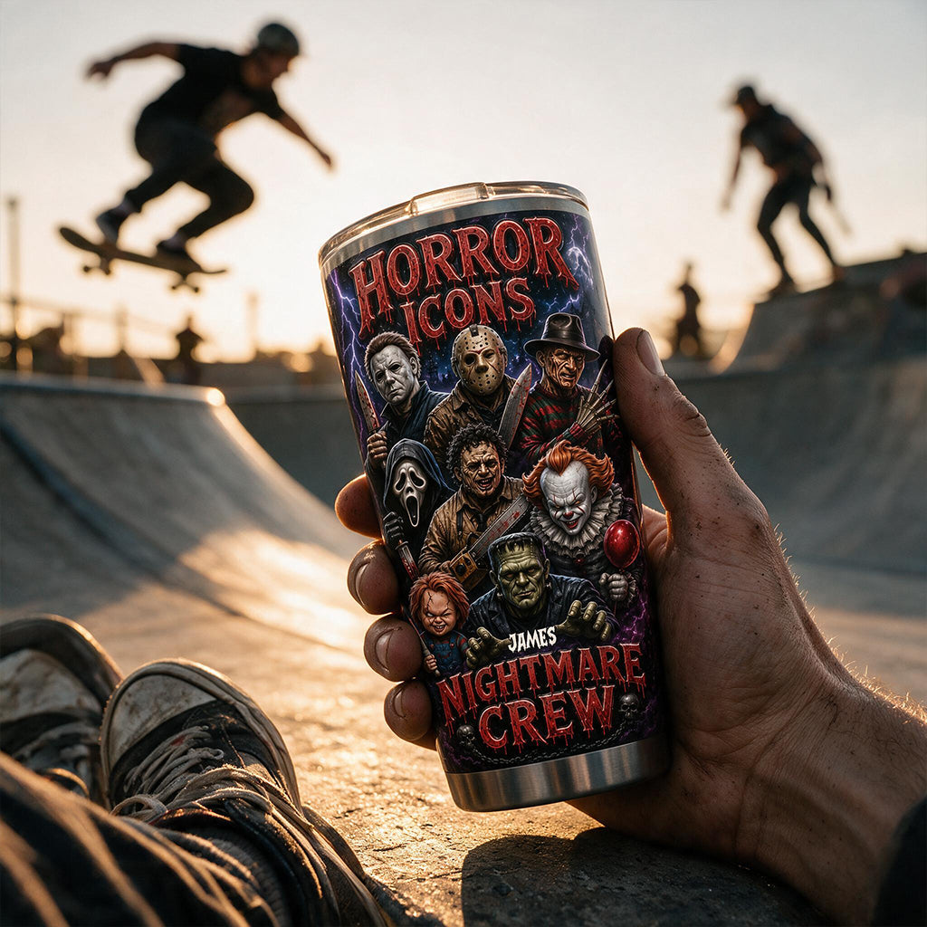 Personalized Horror Icons Tumbler Custom Gift for Movie Fans Tumbler GradoCreations