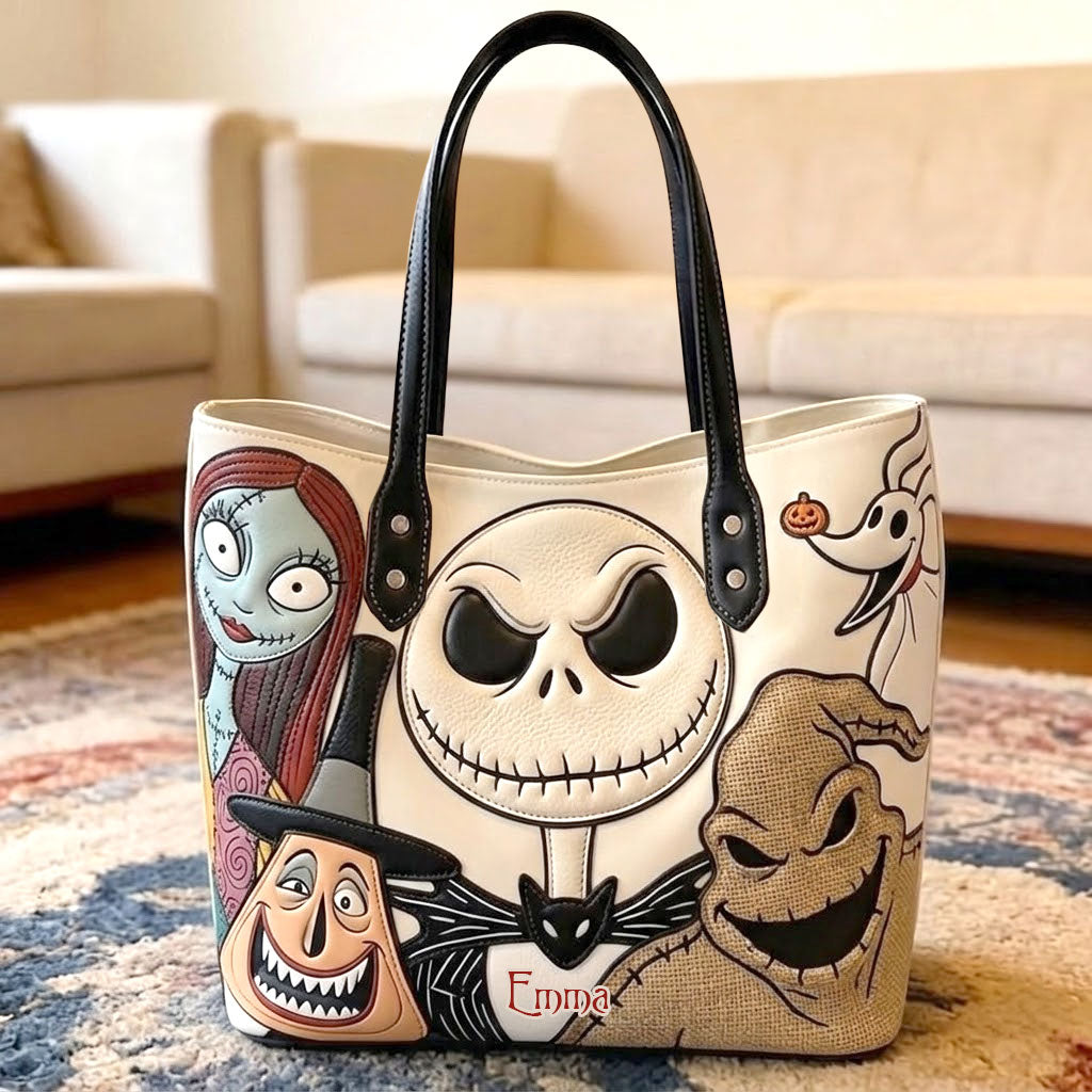 Personalized Nightmare Tote Bag with Character Design for Disney Fans Tote Bag GradoCreations
