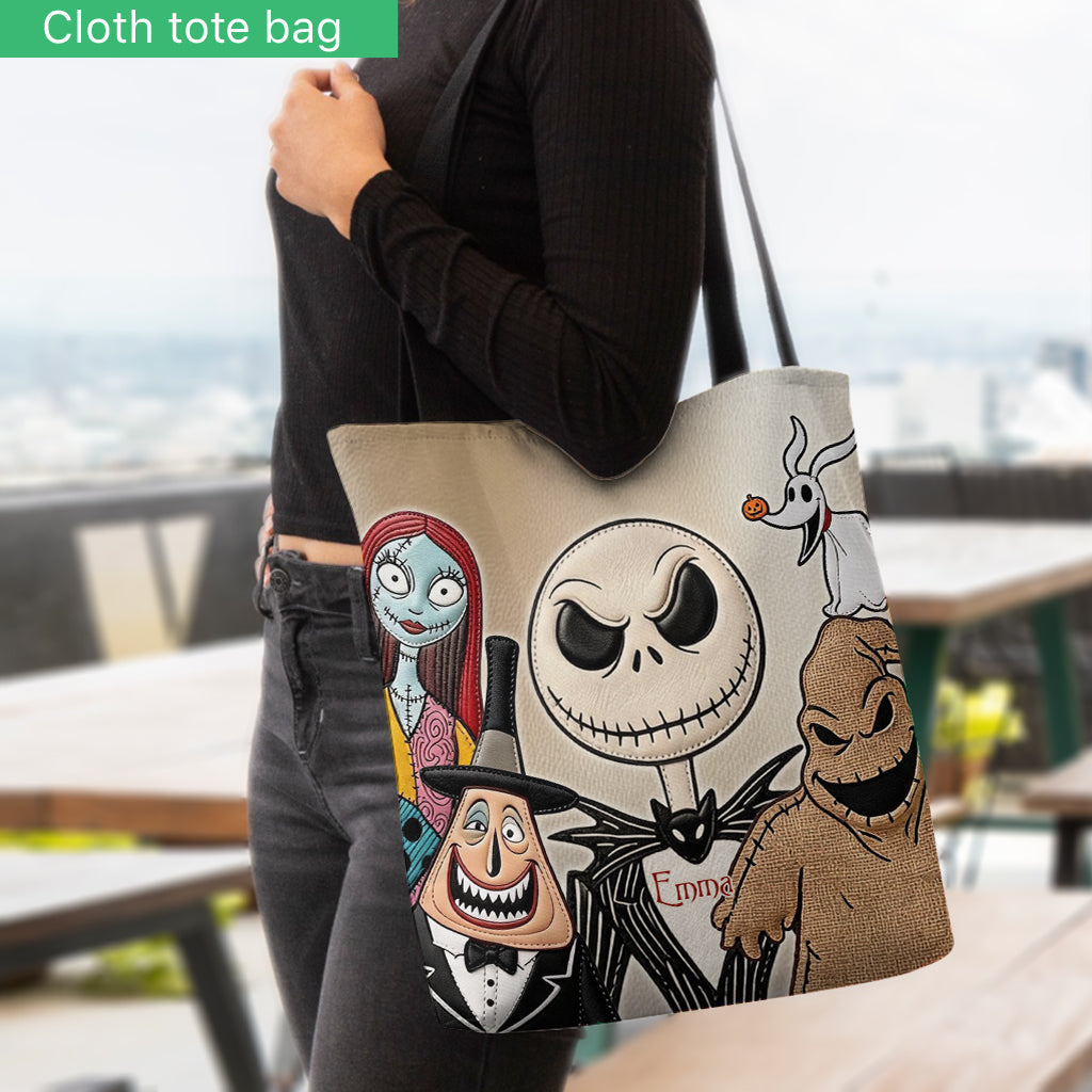 Personalized Nightmare Tote Bag with Character Design for Disney Fans Tote Bag GradoCreations