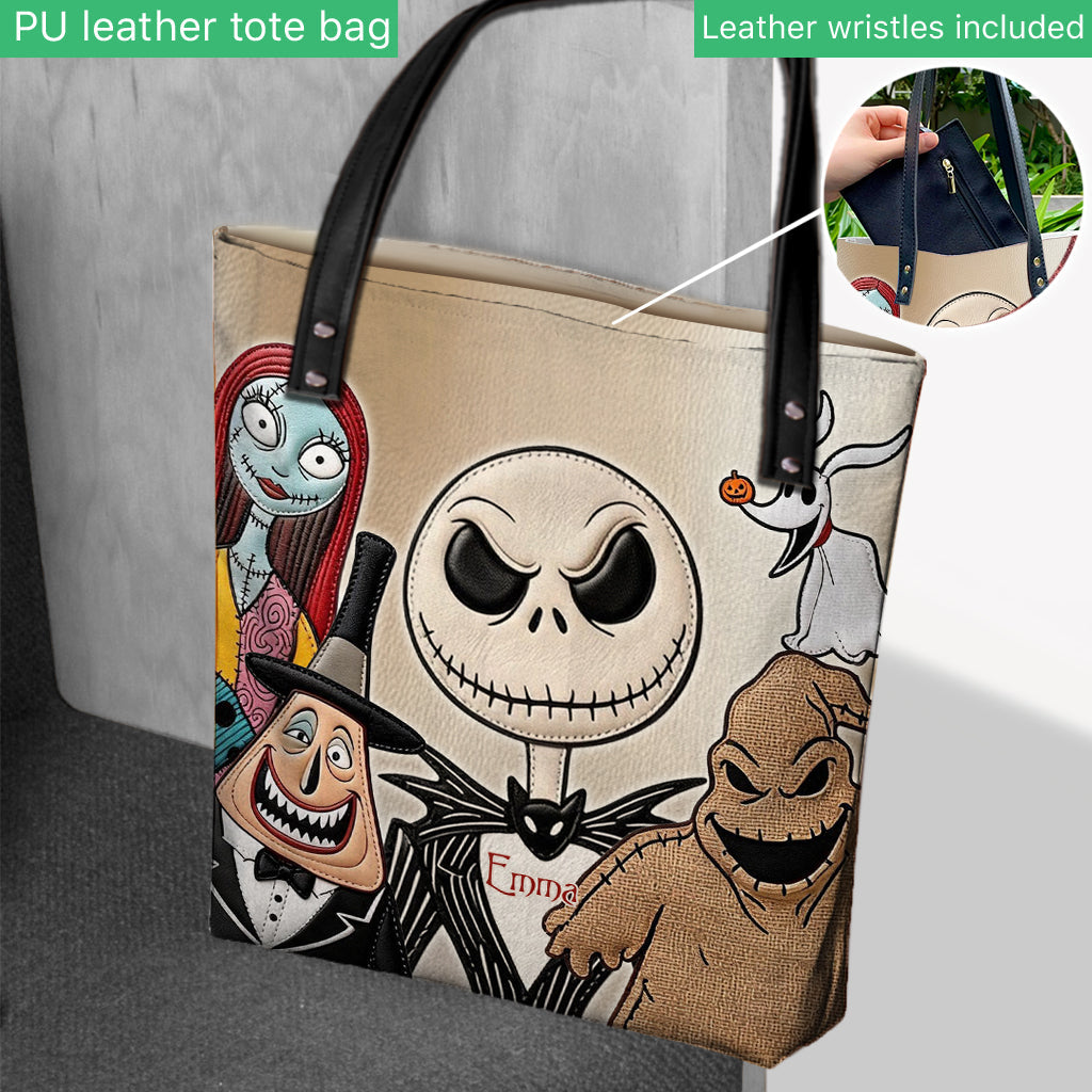 Personalized Nightmare Tote Bag with Character Design for Disney Fans Tote Bag GradoCreations