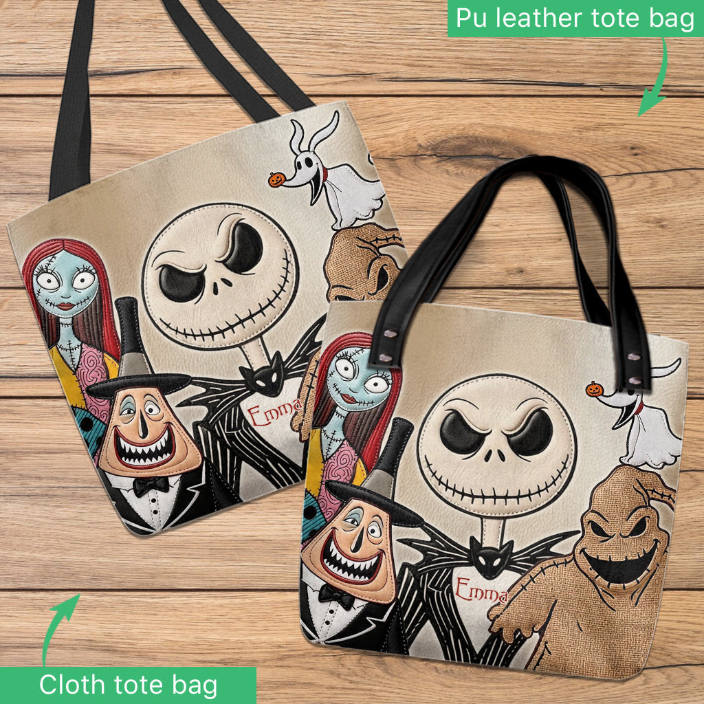 Personalized Nightmare Tote Bag with Character Design for Disney Fans Tote Bag GradoCreations