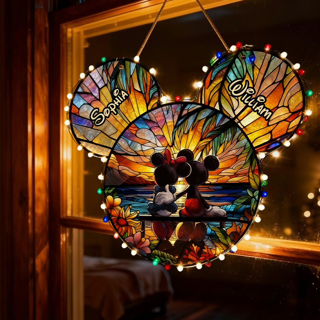Personalized Acrylic LED Light Sign Custom Mouse Couple Gift LED Light Acrylic Sign GradoCreations
